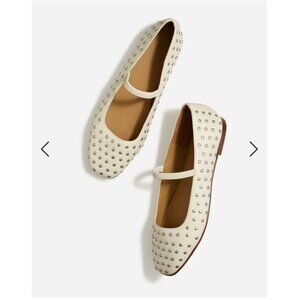 Madewell Ivory Studded Loafers